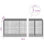 vidaXL Gabión s drôtom 3,5 mm a sieťou 5x5 cm 850x100x100 cm – Obrázok 6