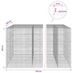 vidaXL Gabión s drôtom 3,5 mm a sieťou 5x5 cm 750x100x150 cm – Obrázok 6