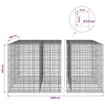 vidaXL Gabión s drôtom 3,5 mm a sieťou 5x5 cm 1000x100x150 cm – Obrázok 6