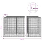vidaXL Gabión s drôtom 3,5 mm a sieťou 5x5 cm 1100x100x150 cm – Obrázok 6