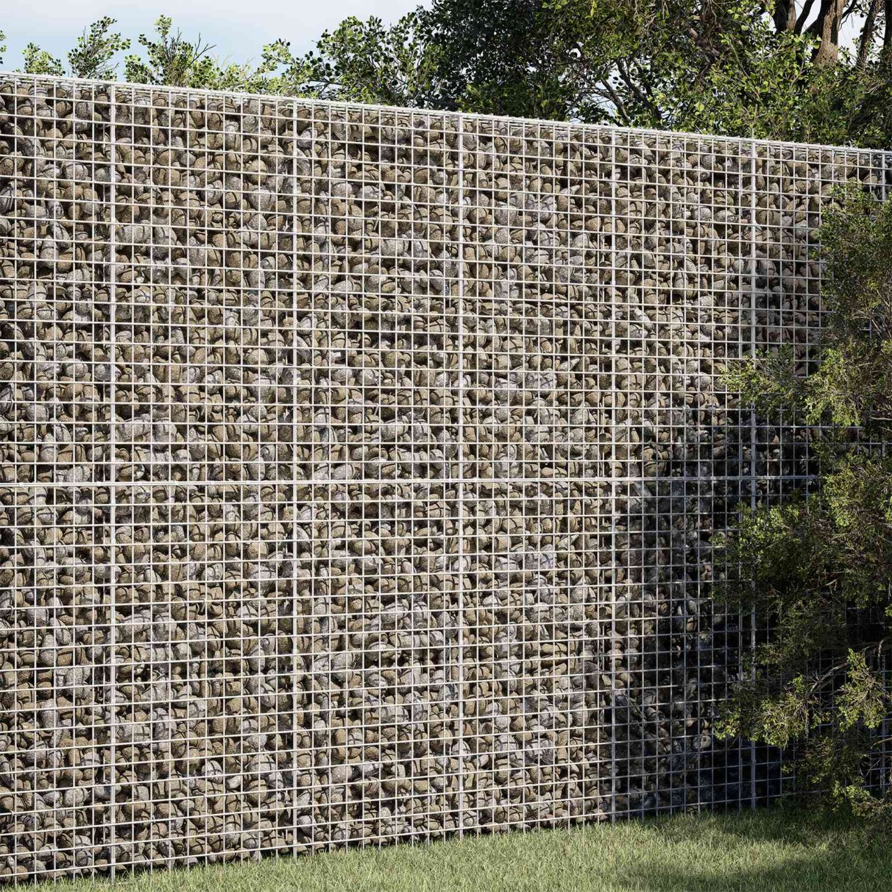 3462477_1.jpg vidaXL Gabión s drôtom 3,5 mm a sieťou 5x5 cm 150x100x200 cm – Obrázok 1