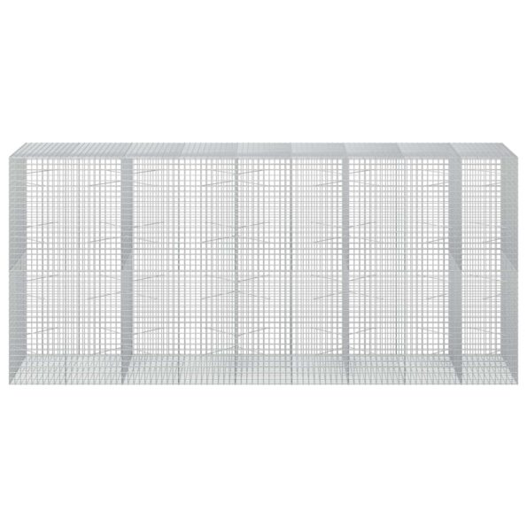 vidaXL Gabión s drôtom 3,5 mm a sieťou 5x5 cm 450x100x200 cm – Obrázok 3