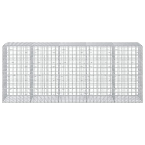 vidaXL Gabión s drôtom 3,5 mm a sieťou 5x5 cm 500x100x200 cm – Obrázok 3