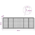 vidaXL Gabión s drôtom 3,5 mm a sieťou 5x5 cm 600x100x200 cm – Obrázok 6