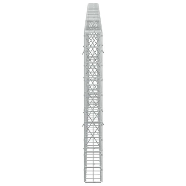 vidaXL Gabión s drôtom 3,5 mm a sieťou 5x10 cm 400x10x100 cm – Obrázok 4