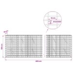 vidaXL Gabión s drôtom 3,5 mm a sieťou 5x10 cm 400x10x100 cm – Obrázok 6