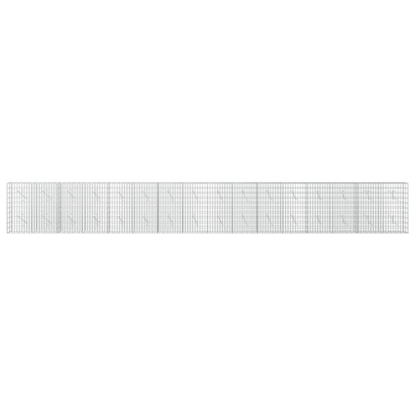 vidaXL Gabión s drôtom 3,5 mm a sieťou 5x10 cm 800x10x100 cm – Obrázok 3