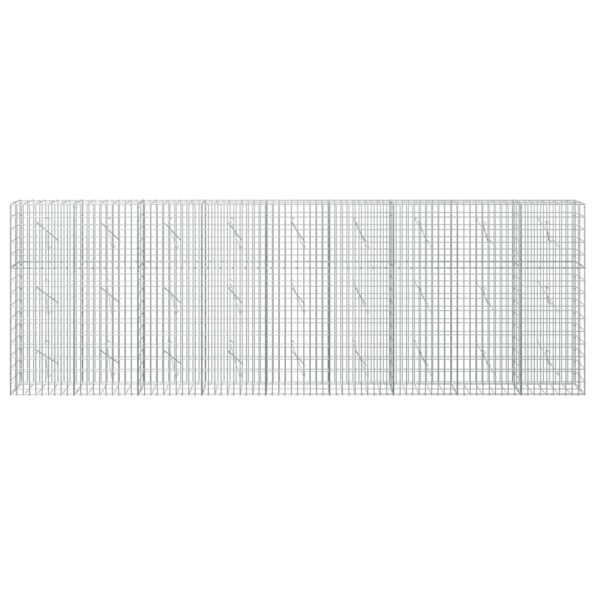 vidaXL Gabión s drôtom 3,5 mm a sieťou 5x10 cm 450x10x150 cm – Obrázok 3