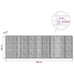 vidaXL Gabión s drôtom 3,5 mm a sieťou 5x10 cm 450x10x150 cm – Obrázok 6