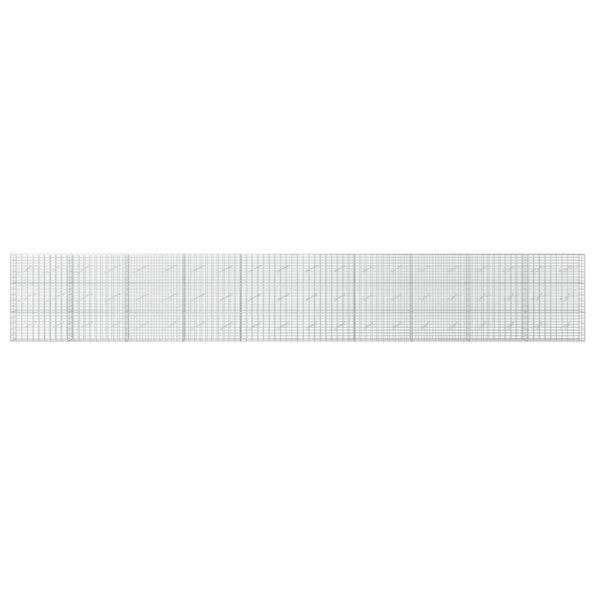 vidaXL Gabión s drôtom 3,5 mm a sieťou 5x10 cm 1000x10x150 cm – Obrázok 3