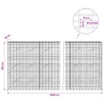 vidaXL Gabión s drôtom 3,5 mm a sieťou 5x10 cm 1000x10x150 cm – Obrázok 6