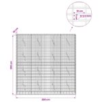 vidaXL Gabión s drôtom 3,5 mm a sieťou 5x10 cm 200x10x200 cm – Obrázok 6
