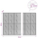 vidaXL Gabión s drôtom 3,5 mm a sieťou 5x10 cm 700x10x200 cm – Obrázok 6