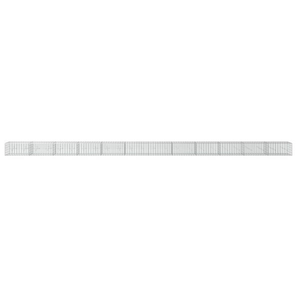 vidaXL Gabión s drôtom 3,5 mm a sieťou 5x10 cm 1200x20x50 cm – Obrázok 3
