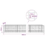 vidaXL Gabión s drôtom 3,5 mm a sieťou 5x10 cm 1200x20x50 cm – Obrázok 6