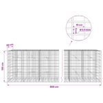 vidaXL Gabión s drôtom 3,5 mm a sieťou 5x10 cm 800x20x100 cm – Obrázok 6