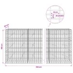 vidaXL Gabión s drôtom 3,5 mm a sieťou 5x10 cm 700x20x150 cm – Obrázok 6