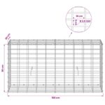 vidaXL Gabión s drôtom 3,5 mm a sieťou 5x10 cm 100x30x50 cm – Obrázok 6