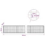 vidaXL Gabión s drôtom 3,5 mm a sieťou 5x10 cm 700x30x50 cm – Obrázok 6