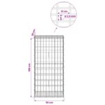 vidaXL Gabión s drôtom 3,5 mm a sieťou 5x10 cm 50x30x100 cm – Obrázok 6
