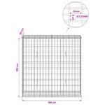 vidaXL Gabión s drôtom 3,5 mm a sieťou 5x10 cm 100x30x100 cm – Obrázok 6