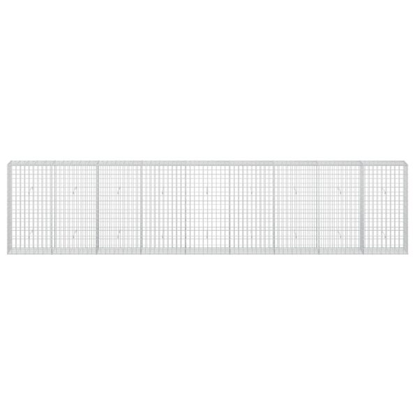 vidaXL Gabión s drôtom 3,5 mm a sieťou 5x10 cm 450x30x100 cm – Obrázok 3
