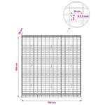 vidaXL Gabión s drôtom 3,5 mm a sieťou 5x10 cm 150x30x150 cm – Obrázok 6