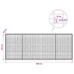 vidaXL Gabión s drôtom 3,5 mm a sieťou 5x10 cm 400x30x150 cm – Obrázok 6