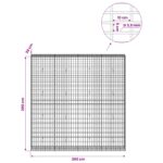 vidaXL Gabión s drôtom 3,5 mm a sieťou 5x10 cm 200x30x200 cm – Obrázok 6