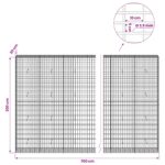 vidaXL Gabión s drôtom 3,5 mm a sieťou 5x10 cm 700x30x200 cm – Obrázok 6