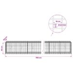 vidaXL Gabión s drôtom 3,5 mm a sieťou 5x10 cm 700x50x50 cm – Obrázok 6
