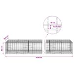 vidaXL Gabión s drôtom 3,5 mm a sieťou 5x10 cm 400x100x50 cm – Obrázok 6