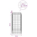 vidaXL Gabión s drôtom 3,5 mm a sieťou 5x10 cm 50x100x100 cm – Obrázok 6