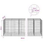 vidaXL Gabión s drôtom 3,5 mm a sieťou 5x10 cm 450x100x100 cm – Obrázok 6