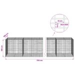 vidaXL Gabión s drôtom 3,5 mm a sieťou 5x10 cm 700x100x100 cm – Obrázok 6