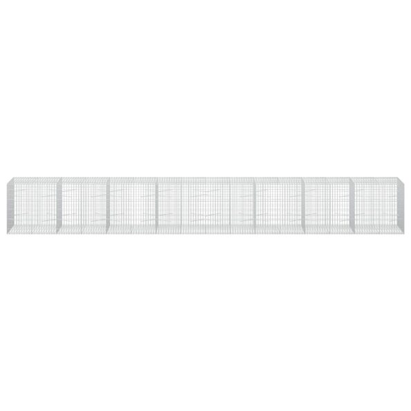 vidaXL Gabión s drôtom 3,5 mm a sieťou 5x10 cm 800x100x100 cm – Obrázok 3