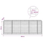 vidaXL Gabión s drôtom 3,5 mm a sieťou 5x10 cm 450x100x150 cm – Obrázok 6