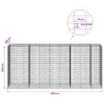 vidaXL Gabión s drôtom 3,5 mm a sieťou 5x10 cm 450x100x200 cm – Obrázok 6