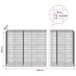 vidaXL Gabión s drôtom 3,5 mm a sieťou 5x10 cm 1000x100x200 cm – Obrázok 6