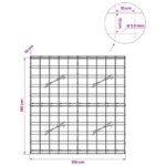 vidaXL Gabión s drôtom 3,5 mm a sieťou 10x10 cm 100x10x100 cm – Obrázok 6