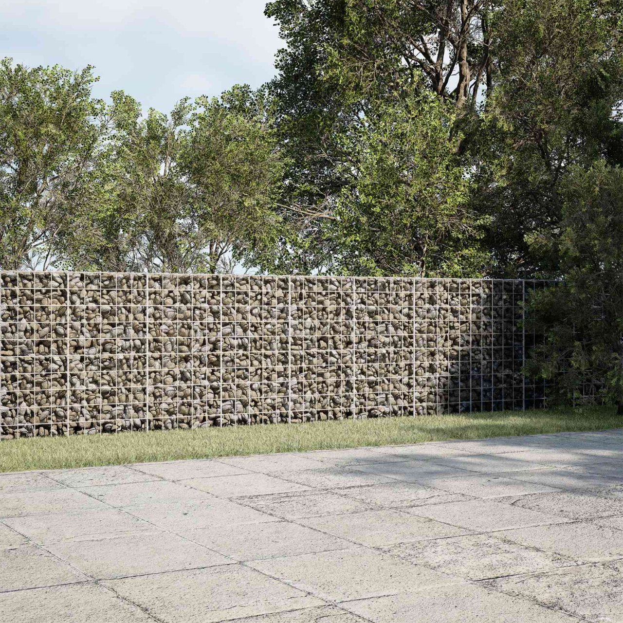 3463011_1.jpg vidaXL Gabión s drôtom 3,5 mm a sieťou 10x10 cm 450x10x100 cm – Obrázok 1