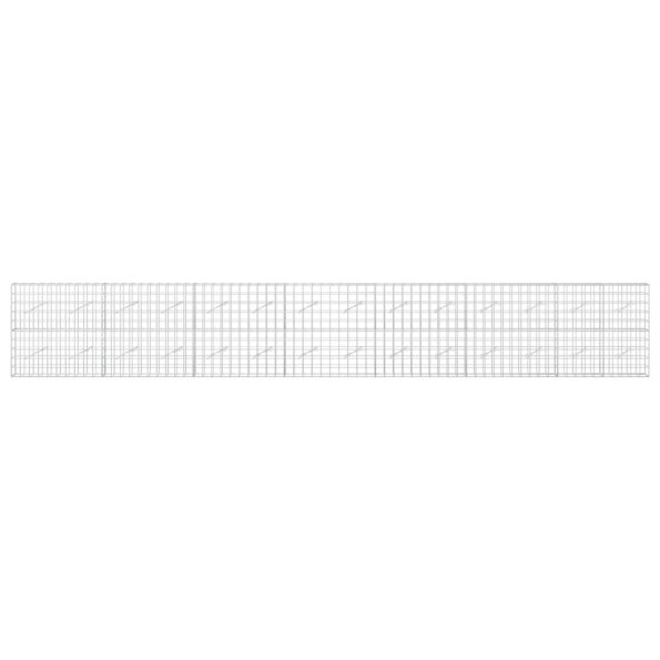 vidaXL Gabión s drôtom 3,5 mm a sieťou 10x10 cm 700x10x100 cm – Obrázok 3