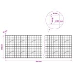 vidaXL Gabión s drôtom 3,5 mm a sieťou 10x10 cm 700x10x100 cm – Obrázok 6