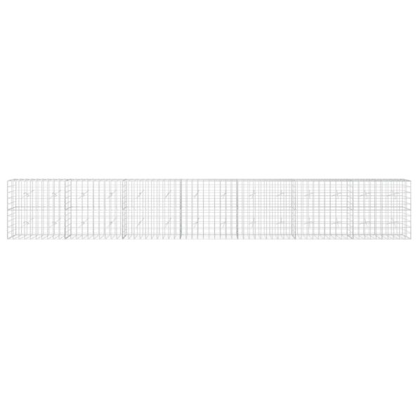 vidaXL Gabión s drôtom 3,5 mm a sieťou 10x10 cm 700x20x100 cm – Obrázok 3