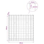 vidaXL Gabión s drôtom 3,5 mm a sieťou 10x10 cm 100x30x100 cm – Obrázok 6