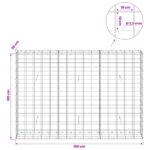 vidaXL Gabión s drôtom 3,5 mm a sieťou 10x10 cm 150x30x100 cm – Obrázok 6