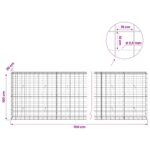vidaXL Gabión s drôtom 3,5 mm a sieťou 10x10 cm 700x30x100 cm – Obrázok 6