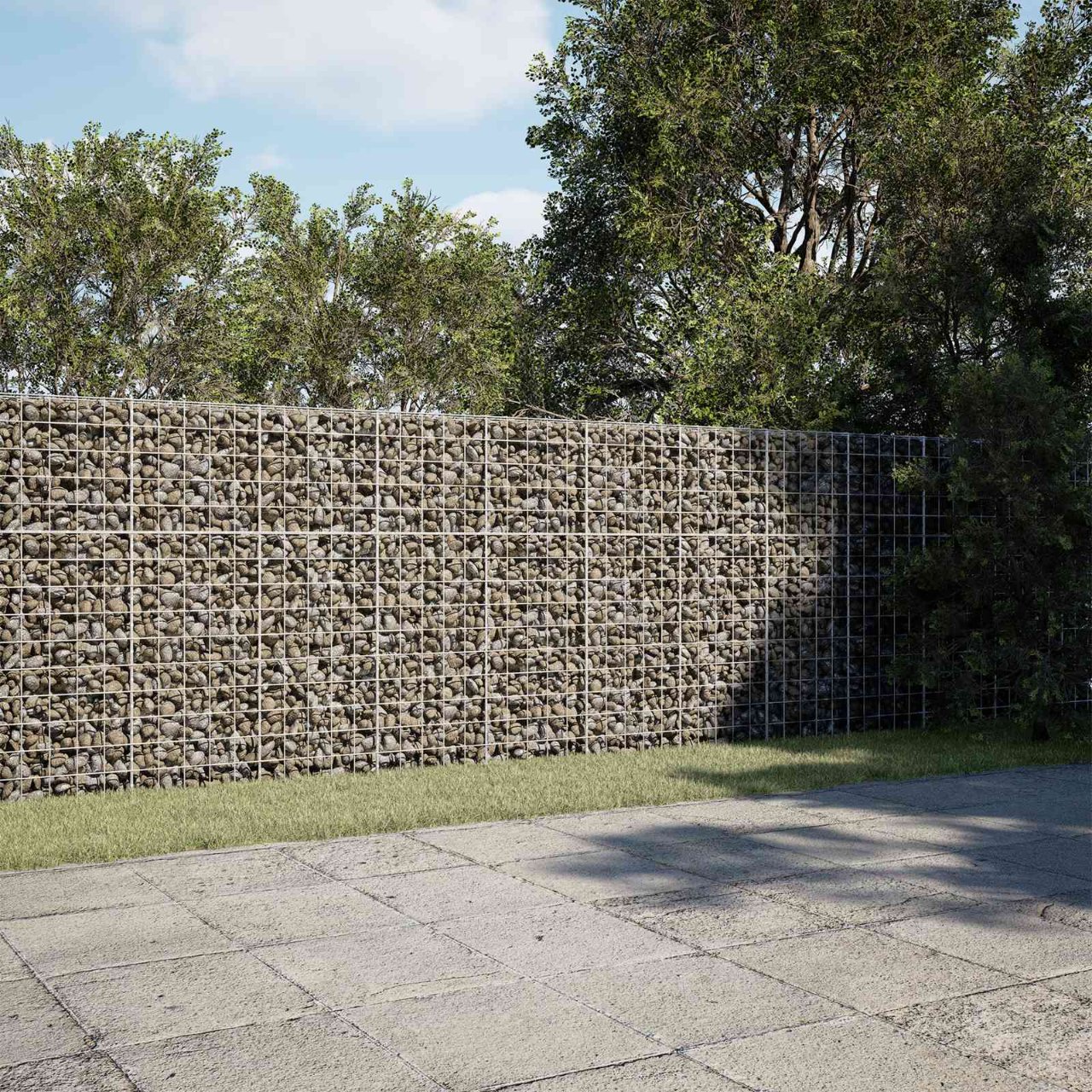 3463237_1.jpg vidaXL Gabión s drôtom 3,5 mm a sieťou 10x10 cm 950x30x150 cm – Obrázok 1