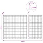 vidaXL Gabión s drôtom 3,5 mm a sieťou 10x10 cm 950x30x150 cm – Obrázok 6