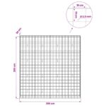 vidaXL Gabión s drôtom 3,5 mm a sieťou 10x10 cm 200x30x200 cm – Obrázok 6